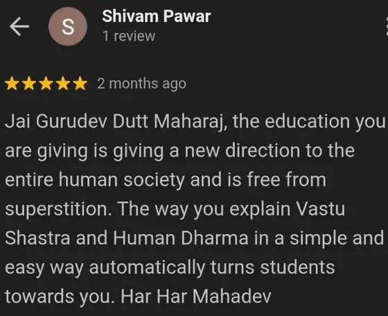 Google review by Shivam Pawar