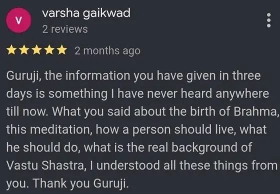 Google review by Varsha Gaikwad